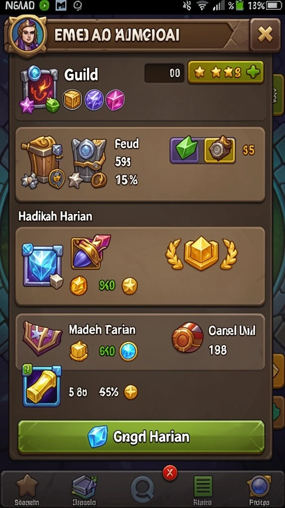 superhoki - Screenshot menunjukkan variasi permainan yang tersedia.