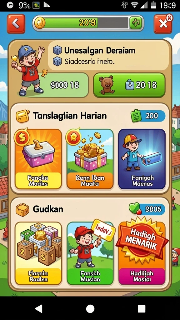 yyrr - Tampilan karakter yang beragam dan menarik.